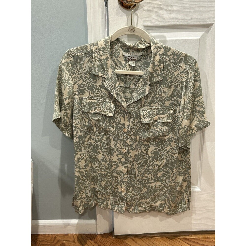 Tommy Bahama Women Silk Stretch Shirt Size M